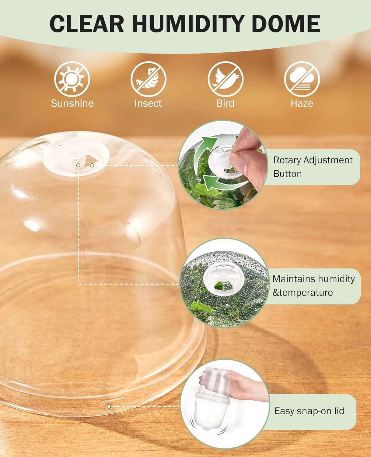 imagehomenote Clear Nursery Pots for Plants4567 Inch Plant Pot for Planting Plastic Seedling Pots with Drainage Holes Seed Starter Pot Flower Pots High Transparency with 20 Plant Labels 30 PackTransparencywith Lid