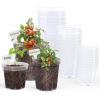 imagehomenote Clear Nursery Pots for Plants4567 Inch Plant Pot for Planting Plastic Seedling Pots with Drainage Holes Seed Starter Pot Flower Pots High Transparency with 20 Plant Labels 30 PackTransparencyno Lid