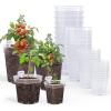 imagehomenote Clear Nursery Pots for Plants4567 Inch Plant Pot for Planting Plastic Seedling Pots with Drainage Holes Seed Starter Pot Flower Pots High Transparency with 20 Plant Labels 30 PackTransparencyno Lid