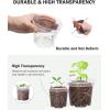 imagehomenote Clear Nursery Pots for Plants4567 Inch Plant Pot for Planting Plastic Seedling Pots with Drainage Holes Seed Starter Pot Flower Pots High Transparency with 20 Plant Labels 30 PackTransparencyno Lid