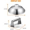 imagehomenote Griddle Accessories for Blackstone Commercial Grade 12 Inch Heavy Duty Melting Dome with Round Stainless Steel Smash Burger Press Perfect for Flat Top Hibachi Grill Outdoor IndoorDomeRound PressStainless Steel
