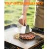 imagehomenote Griddle Accessories for Blackstone Commercial Grade 12 Inch Heavy Duty Melting Dome with Round Stainless Steel Smash Burger Press Perfect for Flat Top Hibachi Grill Outdoor IndoorDomeRound PressStainless Steel
