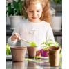 imagehomenote Peat Pots 60 Pcs 315 Inch Seed Starting Pots with Drainage Holes Round Nursery Plants Pots with Bonus 20 Plant Lab60