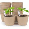 imagehomenote Peat Pots 60 Pcs 315 Inch Seed Starting Pots with Drainage Holes Round Nursery Plants Pots with Bonus 20 Plant Lab30