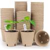 imagehomenote Peat Pots 60 Pcs 315 Inch Seed Starting Pots with Drainage Holes Round Nursery Plants Pots with Bonus 20 Plant Lab60