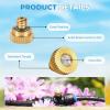 imageHOMENOTE 20 Pack Brass Misting Nozzles and Tconnectors for Outdoor Cooling System 00118quot Orifice 03 mm 1024 UNC Mister Nozzles Replacement for Outside Patio Misting Garden Greenhouse Watering03mm Orifice