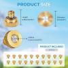 imageHOMENOTE 20 Pack Brass Misting Nozzles and Tconnectors for Outdoor Cooling System 00118quot Orifice 03 mm 1024 UNC Mister Nozzles Replacement for Outside Patio Misting Garden Greenhouse Watering04mm Orifice