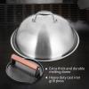 imagehomenote Griddle Accessories Kit 7Pieces Exclusive Griddle Tools LongShort Spatulas Set12 Inch Heavy Duty Round Basting Cover Cheese Melting Dome with 7 inch Round Cast Iron Burger Bacon Press
