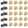 imageHOMENOTE 20 Pack Brass Misting Nozzles and 5 Pack Tees Misters for Outdoor Cooling System Misting Nozzles Replacements for 14 inch tubing
