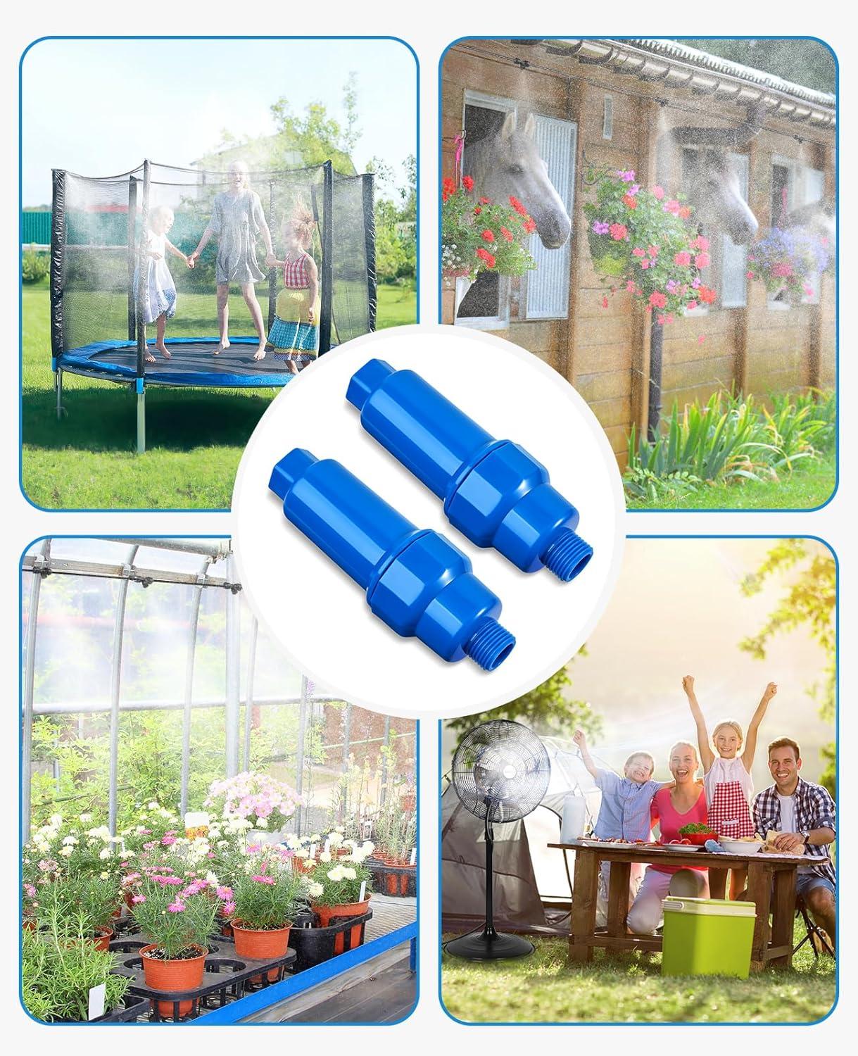 imagehomenote 2 Pack Calcium Inhibitor Filter for Outdoor Misting System Prevent Nozzles Clogging in Garden Patio Mister Large Filtration Capacity
