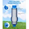 imageHOMENOTE Misting System with Filter 262FT 8M Misting Line  7 Brass Mist Nozzles  Brass Adapter34quot  Large Calcium Inhibitor Filter Mister for Outside Patio Cooling Greenhouse Garden Watering5905FT18M