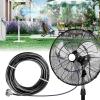 imagehomenote Fan Misting Kit for a Cool Patio Breeze 164FT Misting Line 5 Removable Brass Nozzle and Solid Brass Adapter34quot Outdoor Mister Fan for Patio Cooling