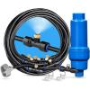 imageHOMENOTE Misting System with Filter 262FT 8M Misting Line  7 Brass Mist Nozzles  Brass Adapter34quot  Large Calcium Inhibitor Filter Mister for Outside Patio Cooling Greenhouse Garden Watering2624FT8M