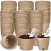 imagehomenote Peat Pots 3154 Inch 120 Pcs Seed Starting Pots with Drainage Holes Round Nursery Plants Pots with Bonus 20 Plant Labels