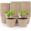 imagehomenote Peat Pots 3154 Inch 60 Pcs Seed Starting Pots with Drainage Holes Round Nursery Plants Pots with Bonus 20 Plant Labels120