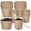 imagehomenote Peat Pots 3154 Inch 60 Pcs Seed Starting Pots with Drainage Holes Round Nursery Plants Pots with Bonus 20 Plant Labels60