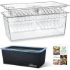 imageHOMENOTE Large Sous Vide Container 26 Quarts with LidComplete Sous Vide Accessories Kit BPA FreeCompatible with Anova and Most Sous Vide CookersComes with 2 Sous Vide Racks and Insulating SleeveLarge Sous Vide Container
