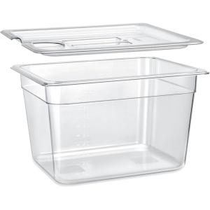 imageHOMENOTE Large Sous Vide Container 26 Quarts with LidComplete Sous Vide Accessories Kit BPA FreeCompatible with Anova and Most Sous Vide CookersComes with 2 Sous Vide Racks and Insulating SleeveSous Vide Containerwithout accessories