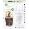 image:imagehomenote 3 Inch Clear Nursery Pots 30 Pack with Humidity DomesampPlant SaucersRigid Plastic Nursery Pots with DrainageTransparent Flower Pots for Seedlings360 Rotary VentIndoor Outdoor GardenWith Humidity Domes