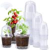 image:imagehomenote 3 Inch Clear Nursery Pots 30 Pack with Humidity DomesampPlant SaucersRigid Plastic Nursery Pots with DrainageTransparent Flower Pots for Seedlings360 Rotary VentIndoor Outdoor GardenWith Humidity Domes