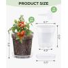 image:imagehomenote 3 Inch Clear Nursery Pots 30 Pack with Humidity DomesampPlant SaucersRigid Plastic Nursery Pots with DrainageTransparent Flower Pots for Seedlings360 Rotary VentIndoor Outdoor GardenWithout Humidity Domes