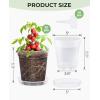 image:imagehomenote 3 Inch Clear Nursery Pots 30 Pack with Humidity DomesampPlant SaucersRigid Plastic Nursery Pots with DrainageTransparent Flower Pots for Seedlings360 Rotary VentIndoor Outdoor GardenWithout Humidity Domes