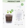 image:imagehomenote 3 Inch Clear Nursery Pots 30 Pack with Humidity DomesampPlant SaucersRigid Plastic Nursery Pots with DrainageTransparent Flower Pots for Seedlings360 Rotary VentIndoor Outdoor GardenWithout Humidity Domes