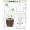 image:imagehomenote 3 Inch Clear Nursery Pots 30 Pack with Humidity DomesampPlant SaucersRigid Plastic Nursery Pots with DrainageTransparent Flower Pots for Seedlings360 Rotary VentIndoor Outdoor GardenWith Humidity Domes