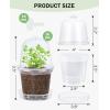 image:imagehomenote 3 Inch Clear Nursery Pots 30 Pack with Humidity DomesampPlant SaucersRigid Plastic Nursery Pots with DrainageTransparent Flower Pots for Seedlings360 Rotary VentIndoor Outdoor GardenWith Humidity Domes