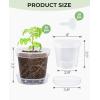 image:imagehomenote 3 Inch Clear Nursery Pots 30 Pack with Humidity DomesampPlant SaucersRigid Plastic Nursery Pots with DrainageTransparent Flower Pots for Seedlings360 Rotary VentIndoor Outdoor GardenWithout Humidity Domes