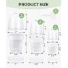 image:imagehomenote 3 Inch Clear Nursery Pots 30 Pack with Humidity DomesampPlant SaucersRigid Plastic Nursery Pots with DrainageTransparent Flower Pots for Seedlings360 Rotary VentIndoor Outdoor GardenWith Humidity Domes