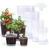 image:imagehomenote 3 Inch Clear Nursery Pots 30 Pack with Humidity DomesampPlant SaucersRigid Plastic Nursery Pots with DrainageTransparent Flower Pots for Seedlings360 Rotary VentIndoor Outdoor GardenWithout Humidity Domes