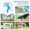 image:imageHOMENOTE Misting Cooling System 32FT PreAssembled Misting Kit 7 RustProof Nozzles 34 Adapter Outdoor Mister for Patio Cooling Greenhouse Pet amp Chicken Coop98FT  30M