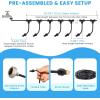 image:imagehomenote Adjustable Misting System 360 Flexible Brass Nozzles 32FT PreAssembled Mister Hose for Patio Cooling Garden Irrigation Greenhouse Watering Pet Chicken Coop Cooling65FT  20M