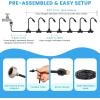 image:imagehomenote Adjustable Misting System 360 Flexible Brass Nozzles 32FT PreAssembled Mister Hose for Patio Cooling Garden Irrigation Greenhouse Watering Pet Chicken Coop Cooling32FT  10M