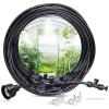 image:imageHOMENOTE Misting Cooling System 32FT PreAssembled Misting Kit 7 RustProof Nozzles 34 Adapter Outdoor Mister for Patio Cooling Greenhouse Pet amp Chicken Coop98FT  30M