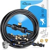 image:imageHOMENOTE Misting Cooling System 98FT30M PreAssembled Kit with 27 Brass Nozzles amp 34 Brass Adapter Cooling Mister for Patio Backyard Pets Garden amp GreenhouseBlack
