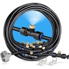 image:imageHOMENOTE Misting Cooling System 98FT30M PreAssembled Kit with 27 Brass Nozzles amp 34 Brass Adapter Cooling Mister for Patio Backyard Pets Garden amp GreenhouseBlack
