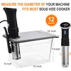image:imageHOMENOTE Sous Vide Container 12 Quart with Collapsible Silicone LidComplete Sous Vide Accessories Kit BPA FreeCompatible with Anova and Most Sous Vide CookersComes with RackContainer