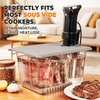 image:imageHOMENOTE Sous Vide Container 12 Quart with Collapsible Silicone LidComplete Sous Vide Accessories Kit BPA FreeCompatible with Anova and Most Sous Vide CookersComes with RackContainer  Rack