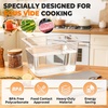 image:imageHOMENOTE Sous Vide Container 12 Quart with Collapsible Silicone LidComplete Sous Vide Accessories Kit BPA FreeCompatible with Anova and Most Sous Vide CookersComes with RackContainer