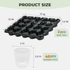 image:imagehomenote 4 Inch Seed Starting Trays with Humidity Domes for Plants 4 Pack 12Cell Seedling Starter Trays Plant Starter Germination Trays for Pots Seedlings for Indoor4 Opening Compatible Pots3 Inch
