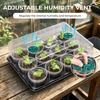 image:imagehomenote 4 Inch Seed Starting Trays with Humidity Domes for Plants 4 Pack 12Cell Seedling Starter Trays Plant Starter Germination Trays for Pots Seedlings for Indoor4 Opening Compatible Pots4 Inch