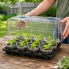 image:imagehomenote 4 Inch Seed Starting Trays with Humidity Domes for Plants 4 Pack 12Cell Seedling Starter Trays Plant Starter Germination Trays for Pots Seedlings for Indoor4 Opening Compatible Pots4 Inch