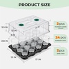 image:imagehomenote 4 Inch Seed Starting Trays with Humidity Domes for Plants 4 Pack 12Cell Seedling Starter Trays Plant Starter Germination Trays for Pots Seedlings for Indoor4 Opening Compatible Pots4 Inch