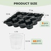 image:imagehomenote 4 Inch Seed Starting Trays with Humidity Domes for Plants 4 Pack 12Cell Seedling Starter Trays Plant Starter Germination Trays for Pots Seedlings for Indoor4 Opening Compatible Pots4 Inch