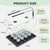image:imagehomenote 4 Inch Seed Starting Trays with Humidity Domes for Plants 4 Pack 12Cell Seedling Starter Trays Plant Starter Germination Trays for Pots Seedlings for Indoor4 Opening Compatible Pots3 Inch