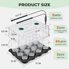 image:imagehomenote 4 Inch Seed Starting Trays with Humidity Domes for Plants 4 Pack 12Cell Seedling Starter Trays Plant Starter Germination Trays for Pots Seedlings for Indoor4 Opening Compatible Pots4 Inch