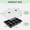 image:imagehomenote 4 Inch Seed Starting Trays with Humidity Domes for Plants 4 Pack 12Cell Seedling Starter Trays Plant Starter Germination Trays for Pots Seedlings for Indoor4 Opening Compatible Pots4 Inch