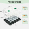 image:imagehomenote 4 Inch Seed Starting Trays with Humidity Domes for Plants 4 Pack 12Cell Seedling Starter Trays Plant Starter Germination Trays for Pots Seedlings for Indoor4 Opening Compatible Pots3 Inch
